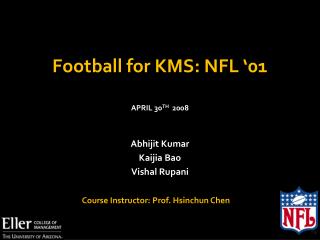 Football for KMS: NFL ‘01