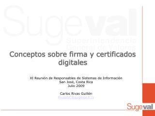 Conceptos sobre firma y certificados digitales