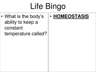 Life Bingo