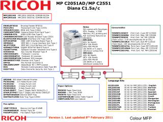 Version 1. Last updated 8 th February 2011