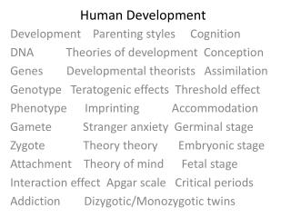 Human Development