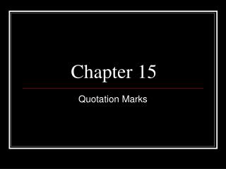 Chapter 15