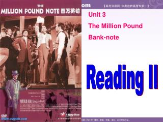 Unit 3 The Million Pound Bank-note