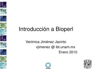 Introducción a Bioperl
