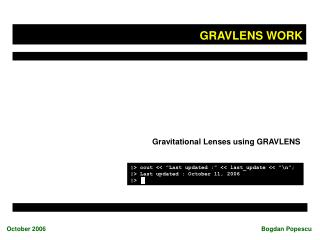 GRAVLENS WORK