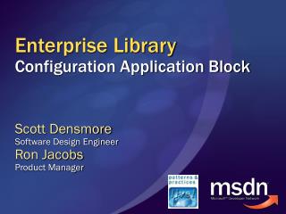 Enterprise Library Configuration Application Block