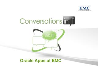 Oracle Apps at EMC