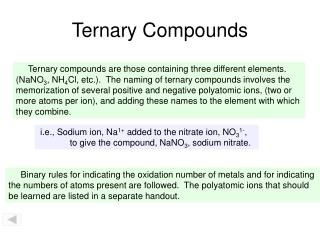 Ternary Compounds