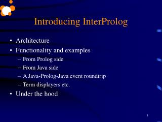 Introducing InterProlog