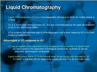 Liquid Chromatography