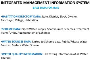 INTEGRATED MANAGEMENT INFORMATION SYSTEM