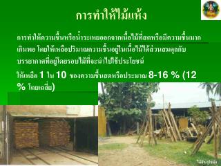 การทำให้ไม้แห้ง