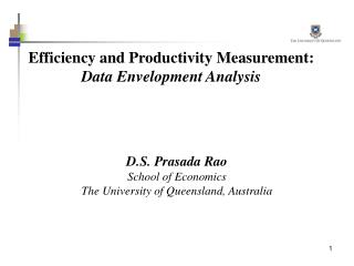 Efficiency and Productivity Measurement: Data Envelopment Analysis