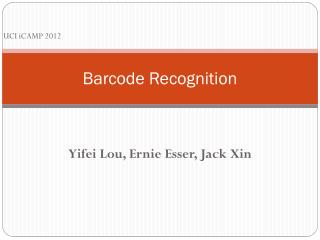 Barcode Recognition