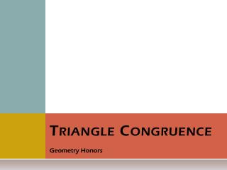 Triangle Congruence