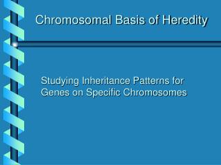 Chromosomal Basis of Heredity