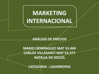 MARKETING INTERNACIONAL