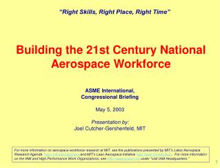 Building the 21st Century National Aerospace Workforce