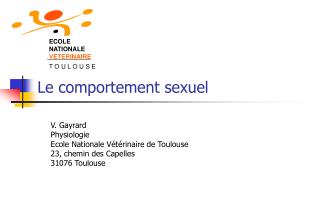 Le comportement sexuel