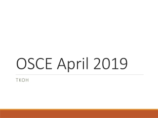 OSCE April 2019