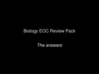 Biology EOC Review Pack