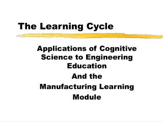 The Learning Cycle