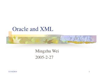 Oracle and XML