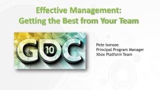 Effective Management: Getting the Best from Your Team