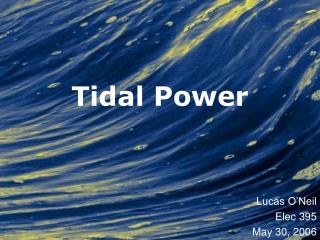 Tidal Power