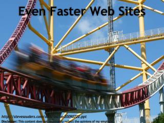 Even Faster Web Sites