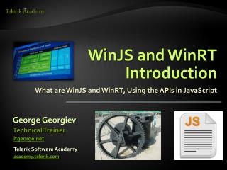WinJS and WinRT Introduction