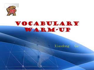 Vocabulary Warm-up