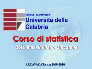 Corso di statistica