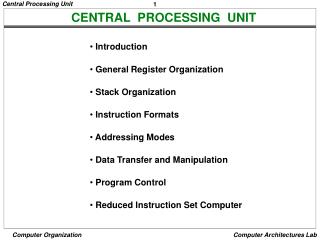 CENTRAL PROCESSING UNIT