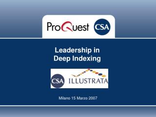Leadership in Deep Indexing