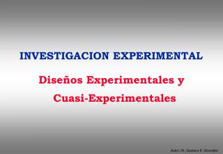 INVESTIGACION EXPERIMENTAL