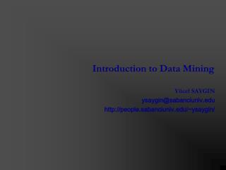 Introduction to Data Mining