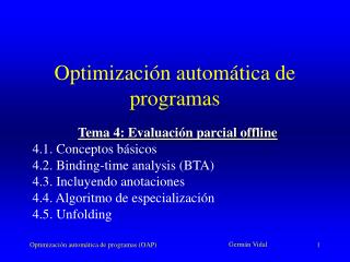 Optimización automática de programas
