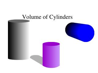 Volume of Cylinders