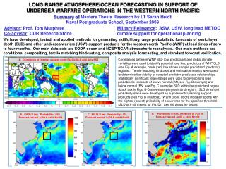 LONG RANGE ATMOSPHERE-OCEAN FORECASTING IN SUPPORT OF