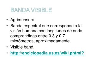 BANDA VISIBLE