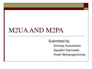 M2UA AND M2PA