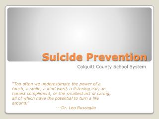 Suicide Prevention