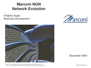 Marconi NGN Network Evolution