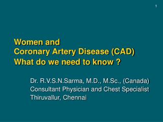 Women and Coronary Artery Disease (CAD)