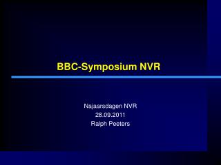 BBC-Symposium NVR
