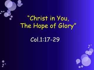 Col.1:17-29