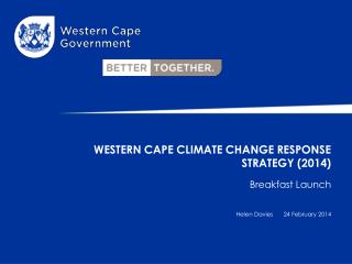 WESTERN CAPE CLIMATE CHANGE RESPONSE STRATEGY (2014)