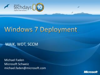 Windows 7 Deployment