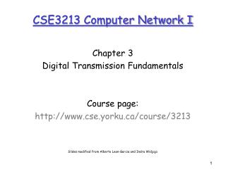 CSE3213 Computer Network I